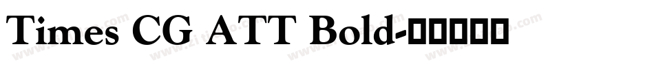 Times CG ATT Bold字体转换